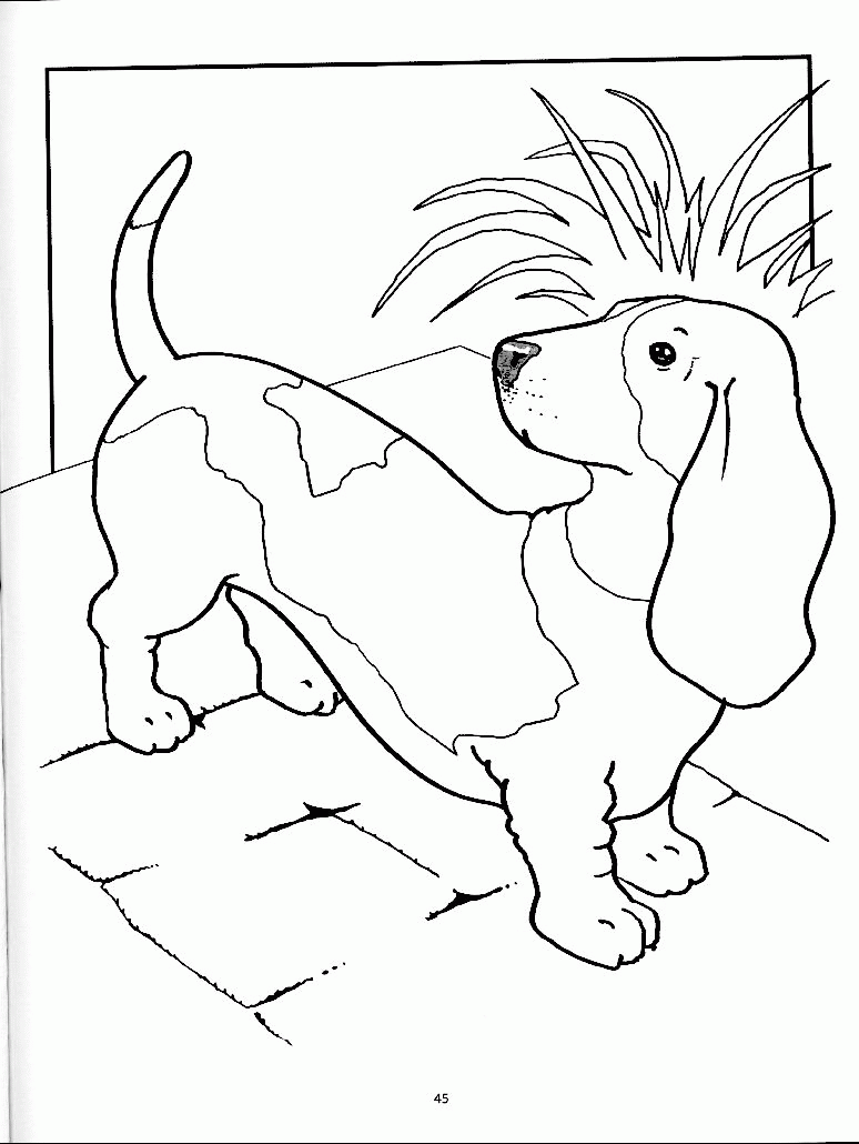 Uroczy piesek - Kolorowanka do druku dla dzieci kolorowanka do druku